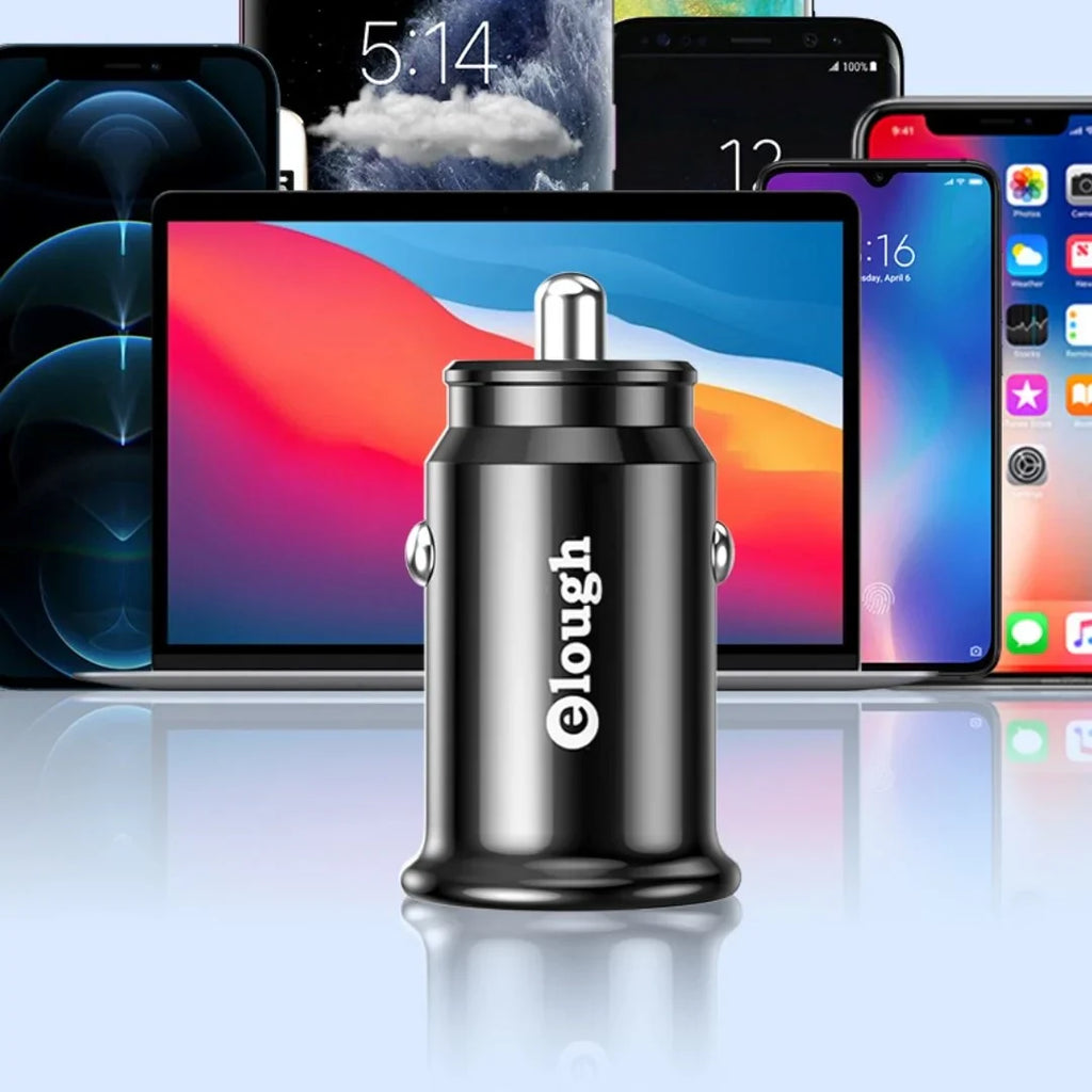 Carregador rápido para automóvel com 2 portas USB