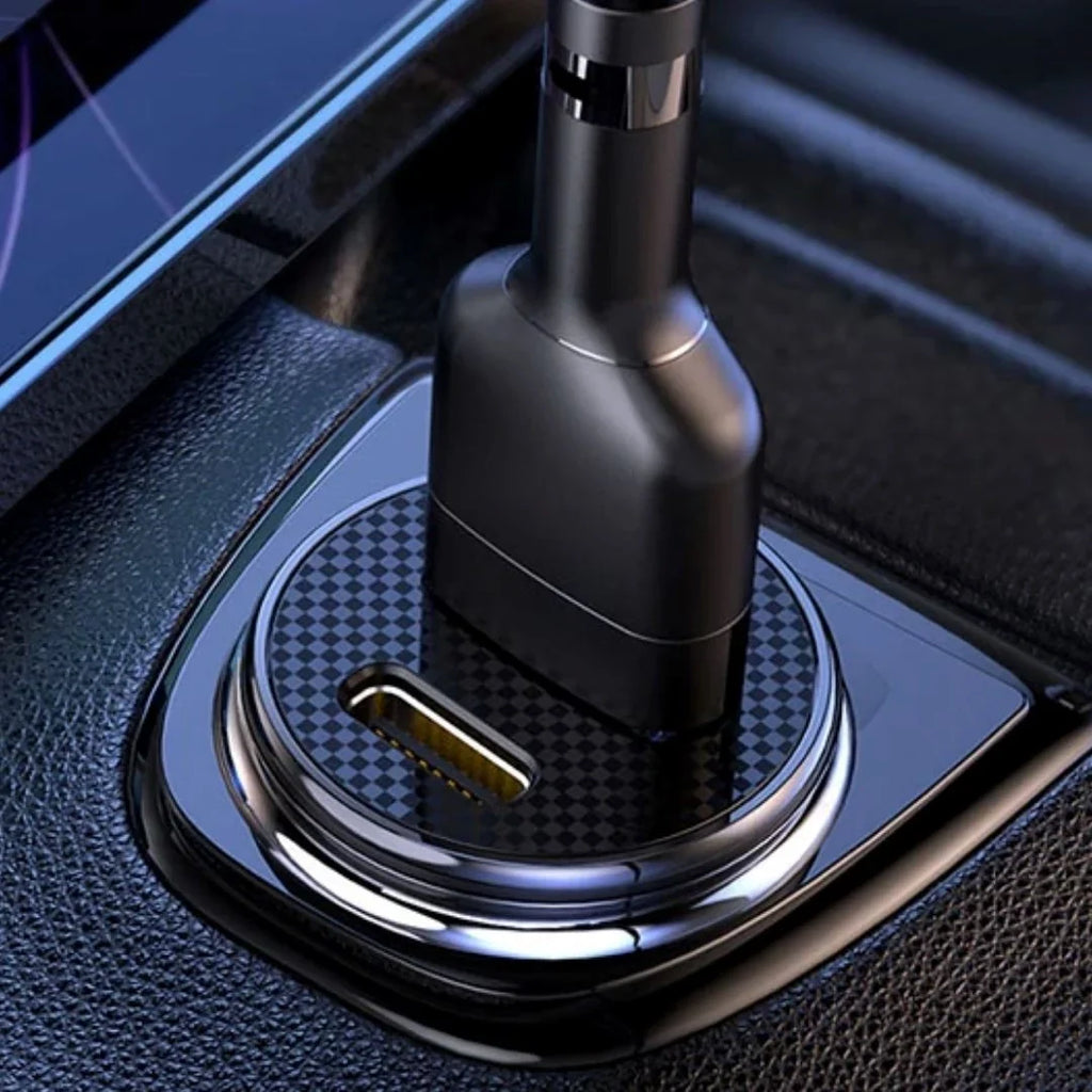 Carregador rápido para automóvel com 2 portas USB