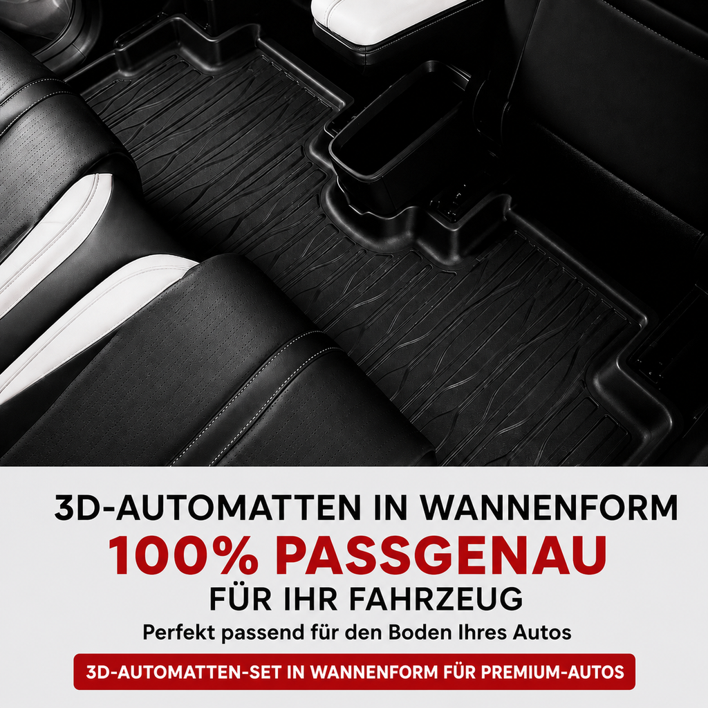 Conjunto de tapetes 3D em forma de tabuleiro para o teu carro