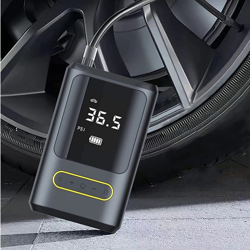 Mini Compressor de Ar Digital, Portátil e com Bateria