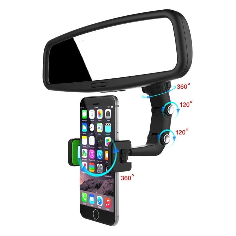 Suporte de Telemóvel Multifunções para Automóvel (Retrovisor)